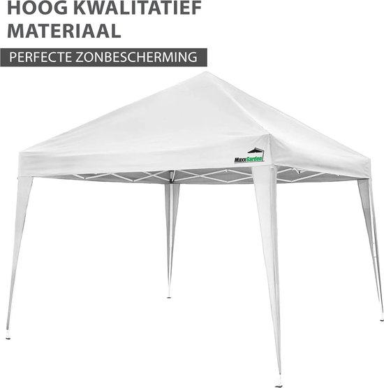 MaxxGarden Vouwpaviljoen - 3x3m - Opvouwbaar incl. tas - vouwpaviljoen, tuintent, partytent, festivaltent - Grijs