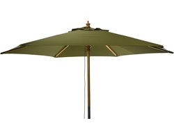 Niceey Parasol - Stokparasol - Hout - 250CM - Groen