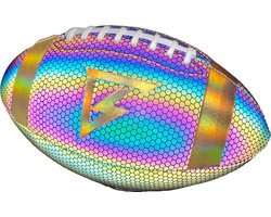 The BRIGHT Lichtgevende American Football | Reflecterend | Holografisch | Glow in the Dark | Kinderen en Volwassenen | Unisex | Wit/Zwart/Roze/Blauw/Geel |