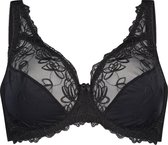 Hunkemöller Dames Lingerie Niet-voorgevormde beugel bh Diva - Zwart - maat E75
