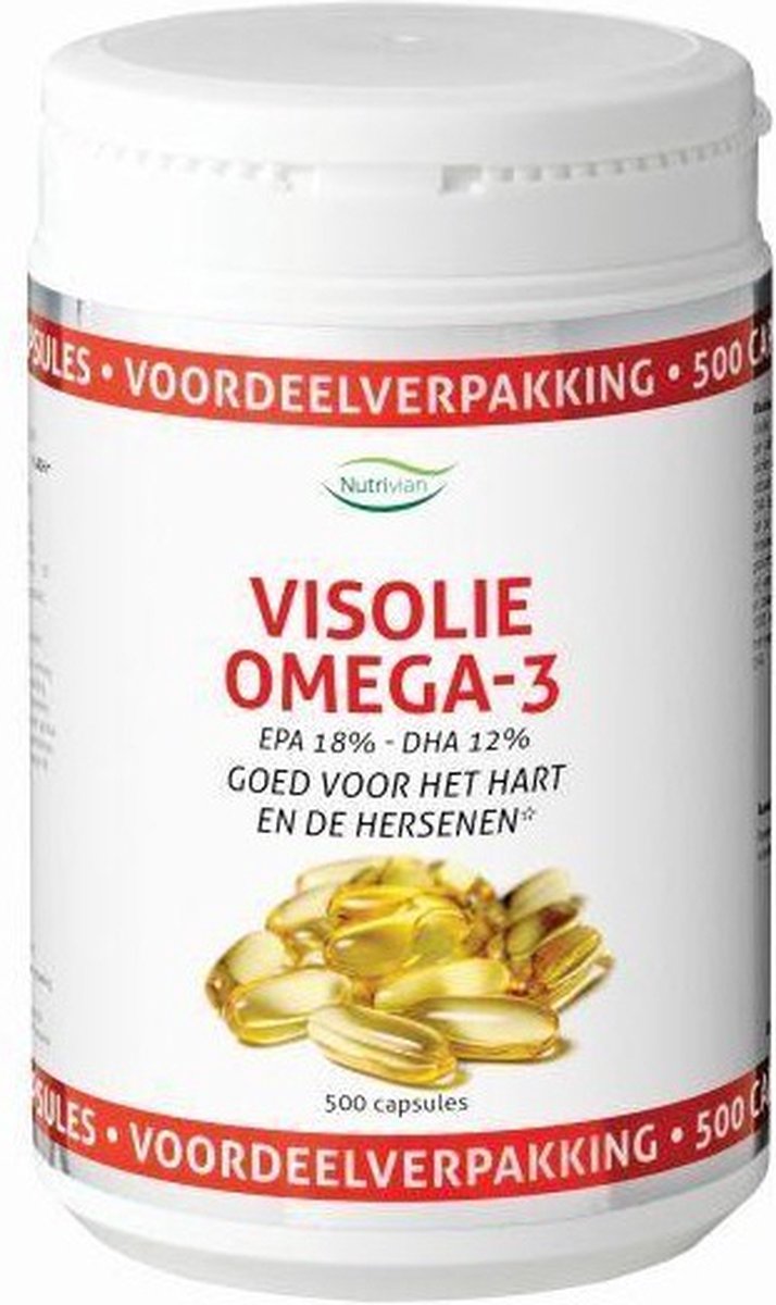 Bol.com Nutrivian Visolie Omega 3 EPA/DHA 500 Capsules aanbieding