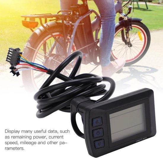 LUCKDANO Écran LCD de Vélo électrique e S866 à 3 Broches, 24 V/36 V/48, Panneau de Commande étanche, adapté au Guidon de 22,2 Mm, Affichage Numérique LUCKDANO Écran LCD de Vélo électrique e S866 à 3 Broches, 24 V/36 V/48, Panneau de Commande étanche, adapté au Guidon de 22,2 Mm, Affichage Numérique