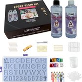 Lukana Epoxy Starterspakket - Epoxy Giethars Voordeelpakket - 500 gram Epoxy + Sleutelhanger Set - Epoxy Letters - Epoxy Hobbypakket - Sieraden Maken - Beertjes