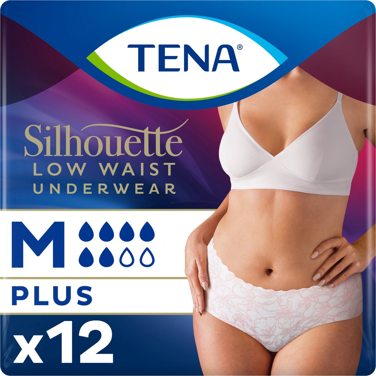 Goedkoopste TENA Silhouette Plus - low waist incontinentiebroekjes - White - M - 24 stuks