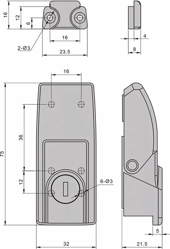 Verrouillage du timon Novio Box avec 2 clés