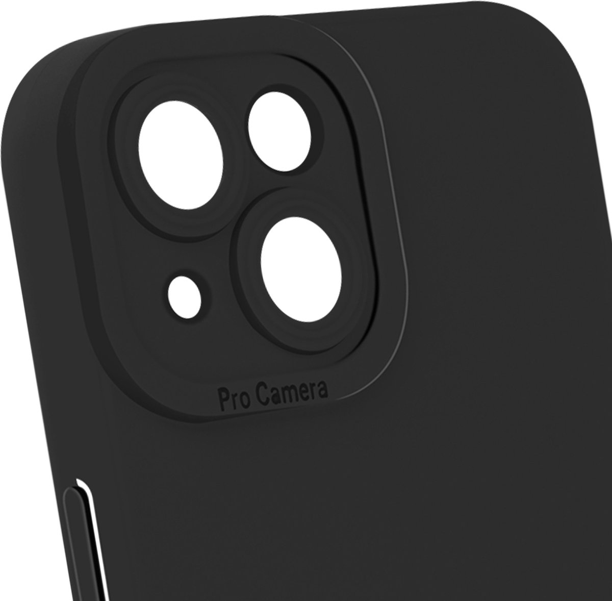 Avizar Hoes Geschikt voor iPhone 15 Plus Beveiligde camera, Zwart
