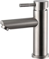 Wastafelkraan 8500A - Badkamerkraan - Toiletkraan - Mengkraan - Geborsteld RVS