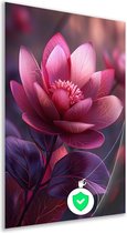 Lotusbloem poster - Bloem muurdecoratie - Posters Blad - Muurdecoratie modern - Woonkamer posters - Decoratie muur poster 60x90 cm