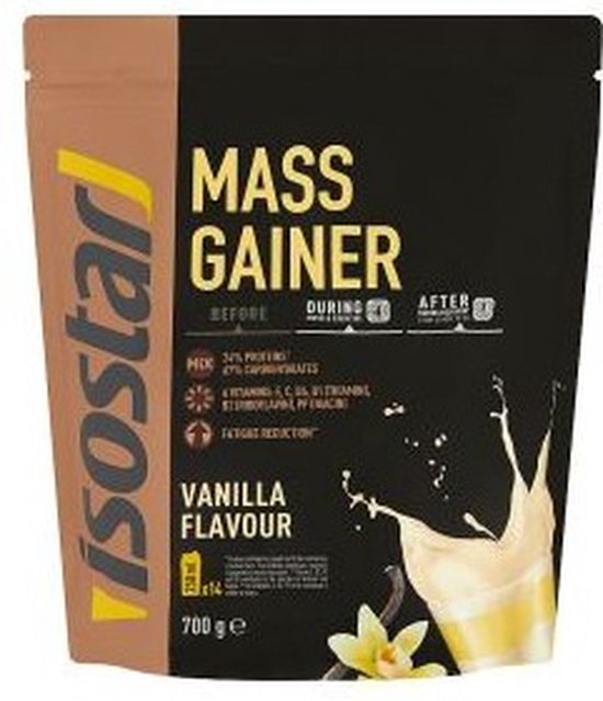 Isostar - Massgainer - Vanille - 14 shakes - 700 gram - Proteïnepoeder & koolhydraten van Merkloos — afbeelding 4