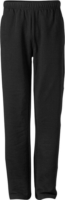 Zwarte joggingbroek met elastische tailleband en rechte pijpen.