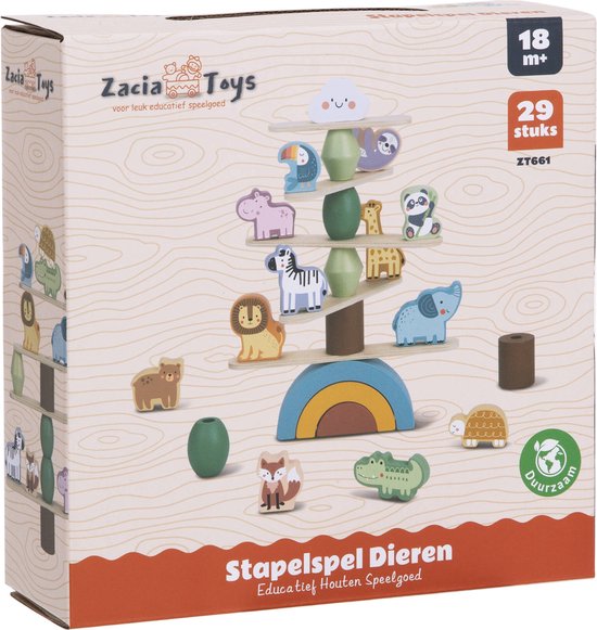 ZaciaToys - Houten Stapelspel - FSC® van ZaciaToys — afbeelding 3
