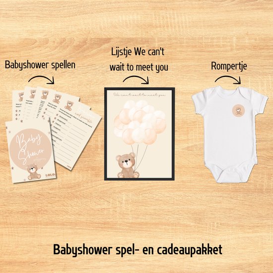 EIGTWEN Babyshower gastenboek, houten babyshower boekregister voor gasten inchecken, zegeningen voor de baby en advies voor nieuwe ouders en aanstaande moeders (80 pagina's