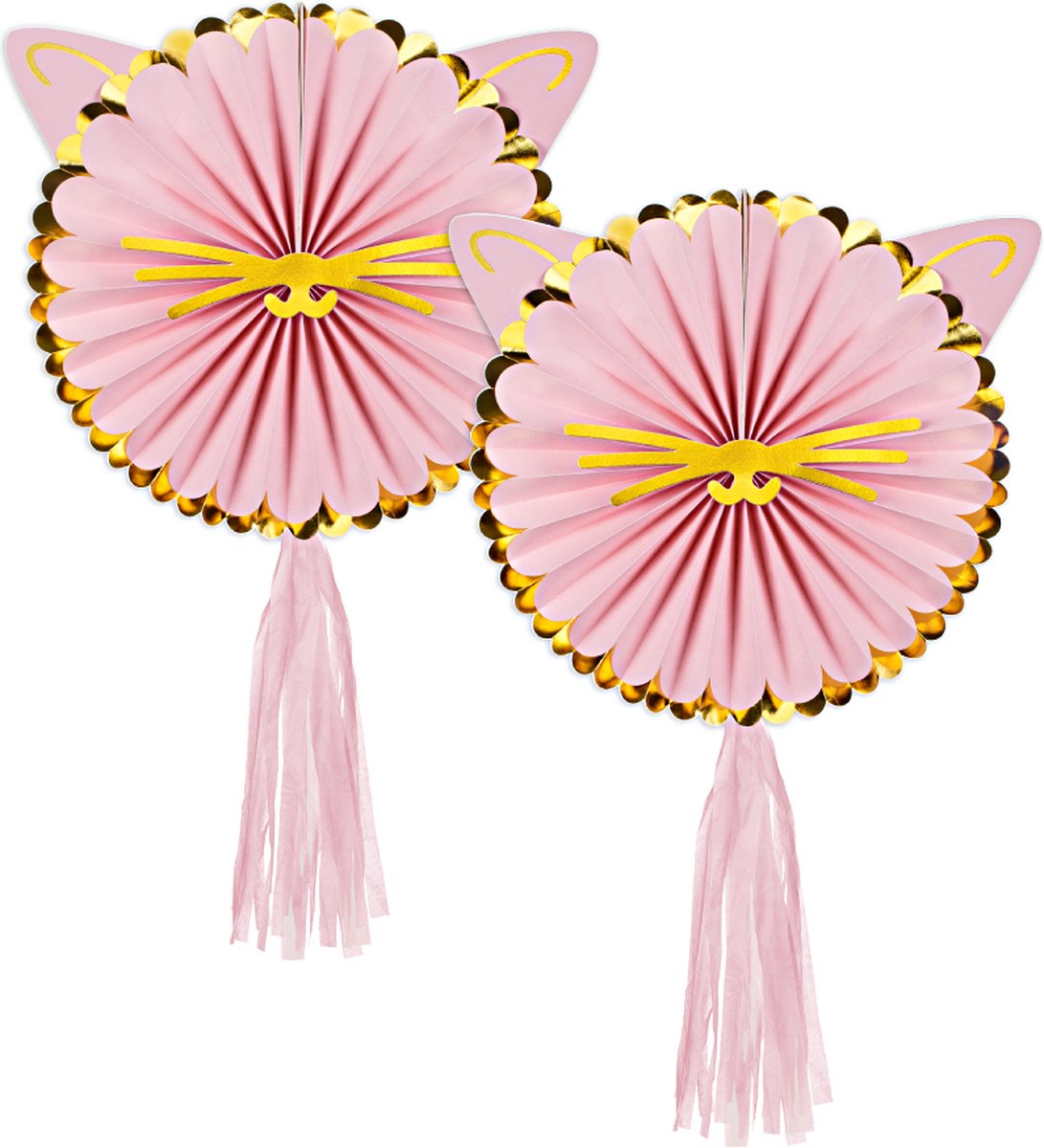 Kattenoren - Roze & Goud