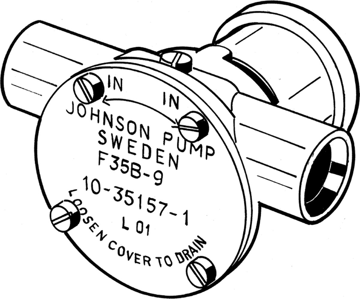 Johnson Pump Zelfaanzuigende bronzen koelwater-impellerpomp F35B-9 (Volvo, BMW, Farymann)