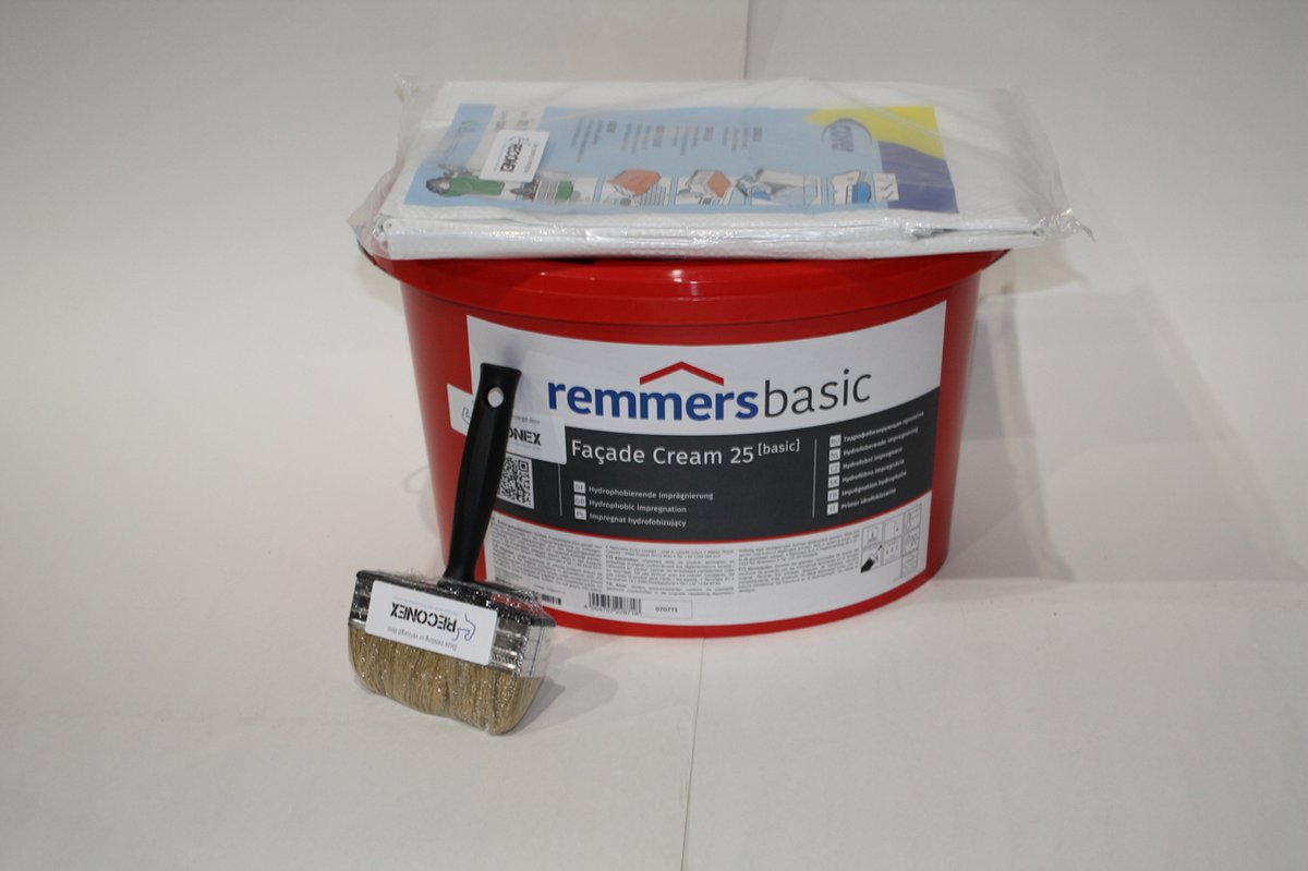 Gevelimpregneer 5 liter complete set inclusief afdekzeil en blokkwast