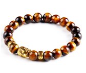 armbandjesdirect - Buddha tijgeroog armband