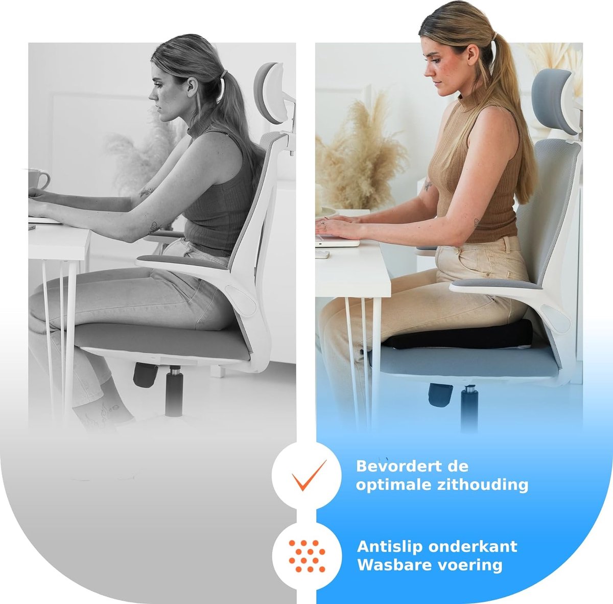 FlyGulls Stoelkussens voor eetkamerstoelen, U-vormig zitkussen