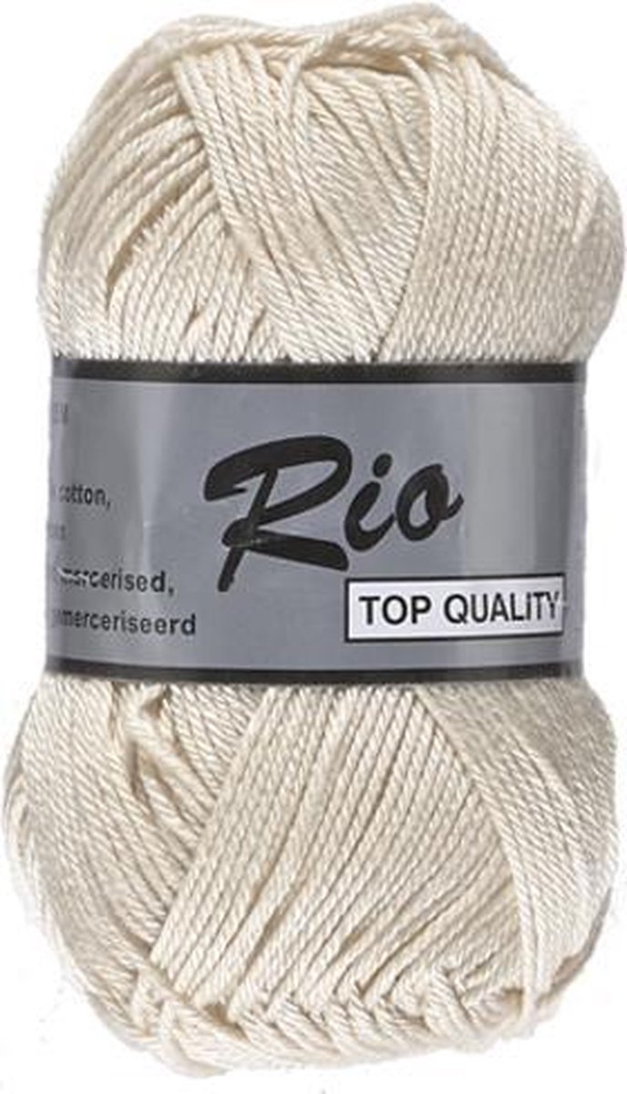 Lammy Yarns Rio katoen garen - licht beige (016) - naald 3 a 3,5 mm - 5 bollen