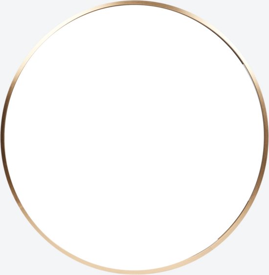 Ronde hangspiegel - Ø 50 cm - Minimalistisch ontwerp dat overal tot zijn recht komt - Gouden rand