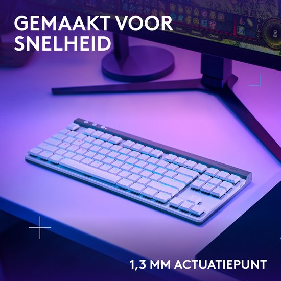 Logitech G515 Lightspeed TKL - Draadloos Gaming Toetsenbord - RGB - Qwerty US - Wit