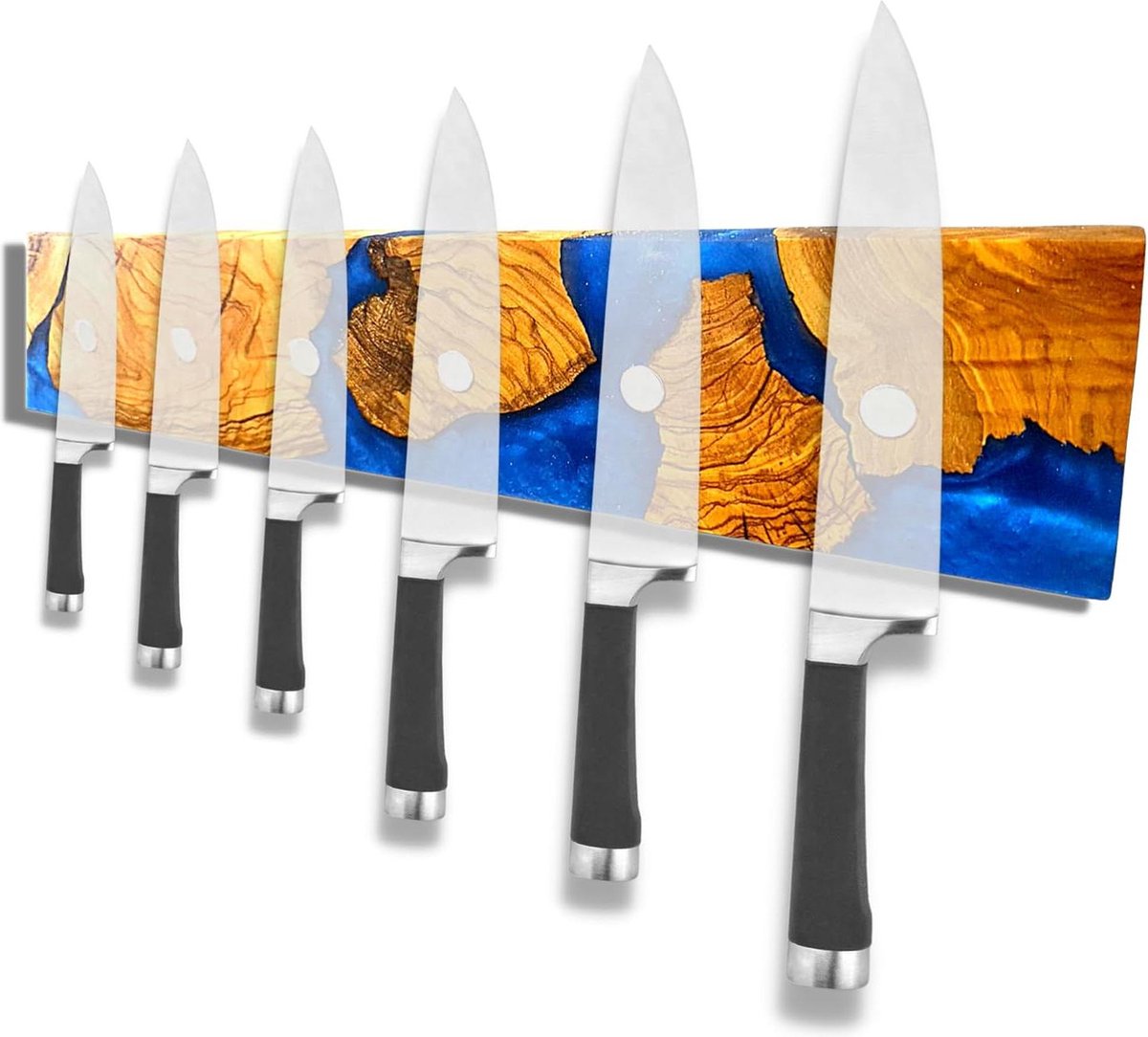 Izmir Magnetische messenhouder hoogwaardige magneetlijst voor messenopslag hars en hout keukenorganisatie Magnetic strip knife holder