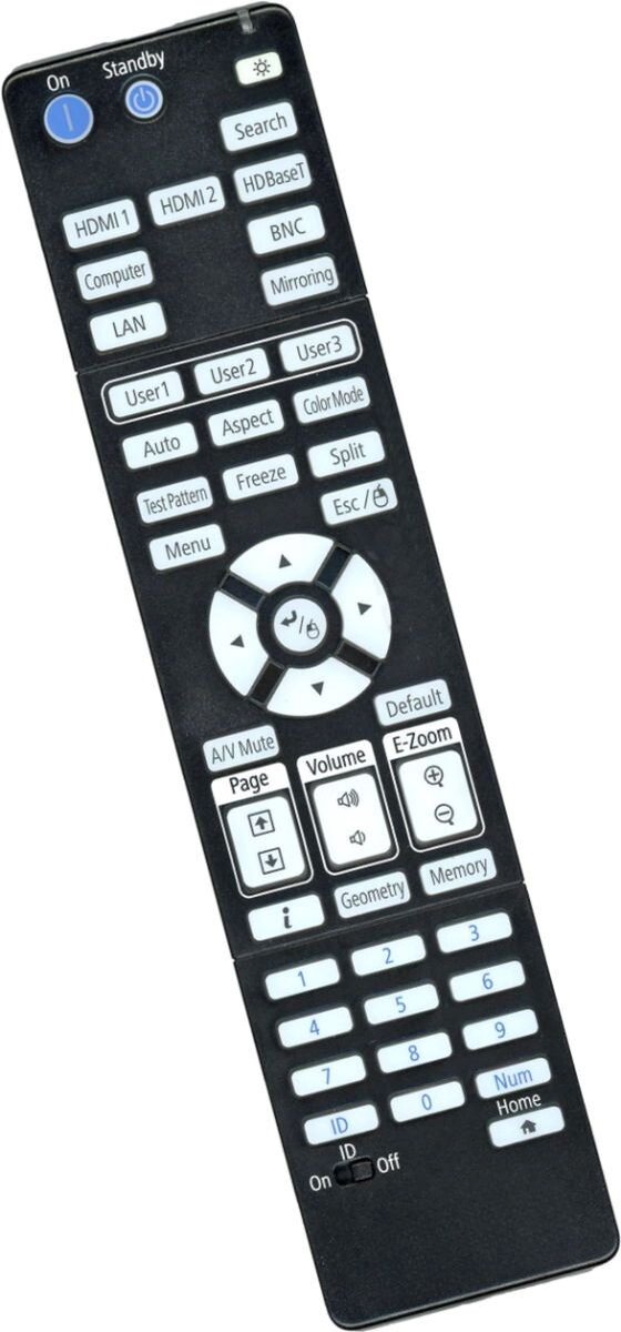 Afstandsbediening geschikt voor de EPSON H826A beamer, vervangt 2179358 / 217935800