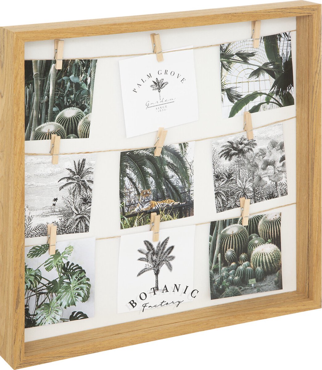 Houten fotohouder voor 9 foto's SIAM