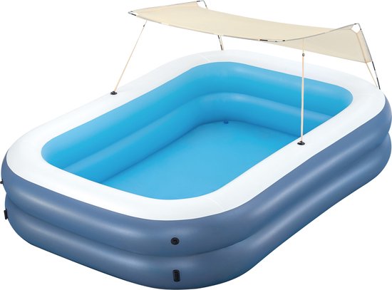 Piscine familiale Opblaasbaar Summer Bliss avec parasol 2,54 m x 1,78 m x 1,40 m