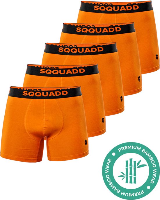 SQQUADD® Bamboe Ondergoed Heren 5-pack Boxershorts Maat XXL