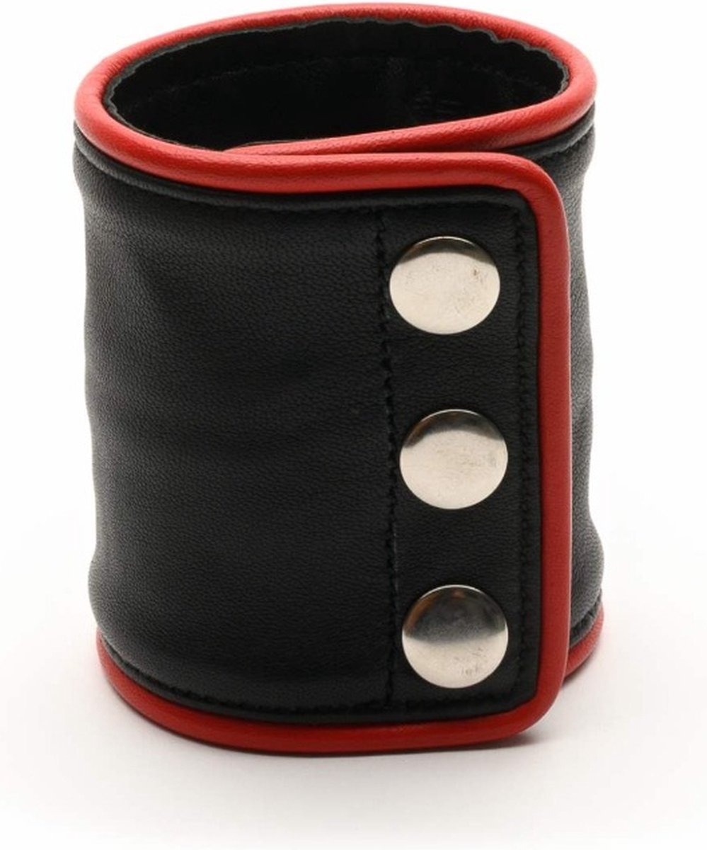 Goedkoopste 665 Leather - Leren Pols Portemonnee - Zwart Rood - Wrist Wallet Zip Black Red