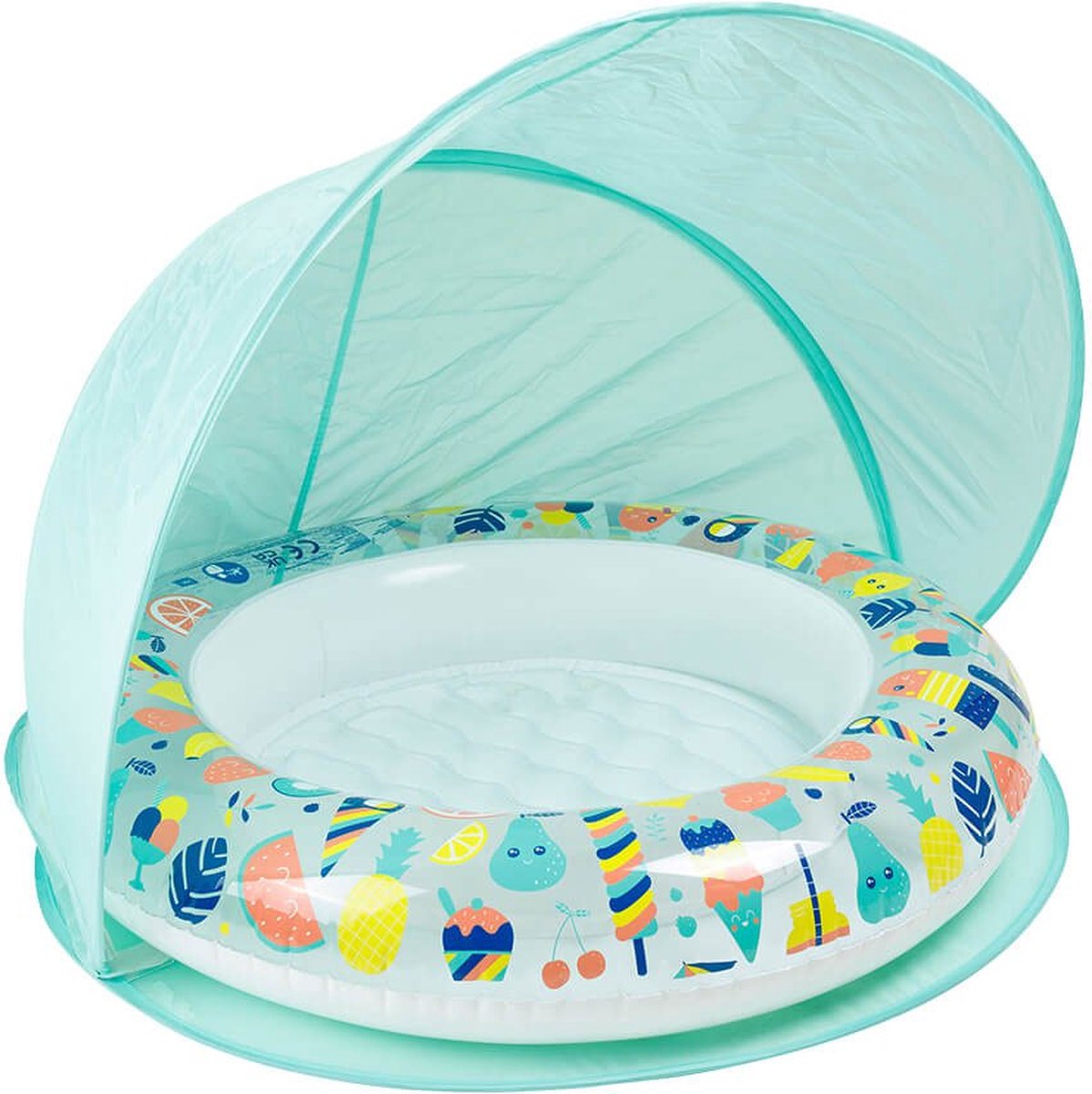 Eurekakids Baby Pool Parasol - Zwembad met Zonnewering - Opblaasbaar - In Draagtas