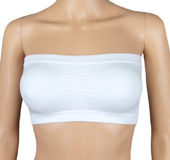 Dames Bandeau met uitneembare vulling J&C Wit - maat L/XL