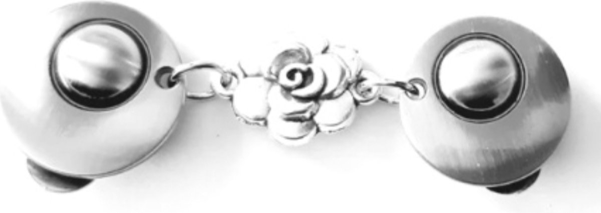 Fashionclip® - Kleine Bloem - Zilver - Vestsluiting - Vestclip - Vestclip Dames - Broche