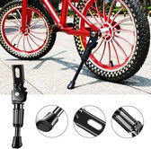 Fietsstandaard, 24-29 inch, in hoogte verstelbare fietsstandaard, antislip, zijstandaard, maximale belasting 35 kg, stabiele fietsstandaard voor e-bike, mone, trekkingfiets, stadsfiets, VTT, racefiets
