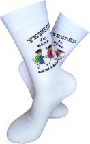 Diplôme réussi - Examen - Cadeau examen École - Diplôme obtenu - chaussettes heureuses - chaussettes d'examen rigolotes - chaussettes mignonnes garçons et filles - Cadeau rigolo - Cadeau examen pas cher - Chaussettes qui font Happy - Taille 37- 44