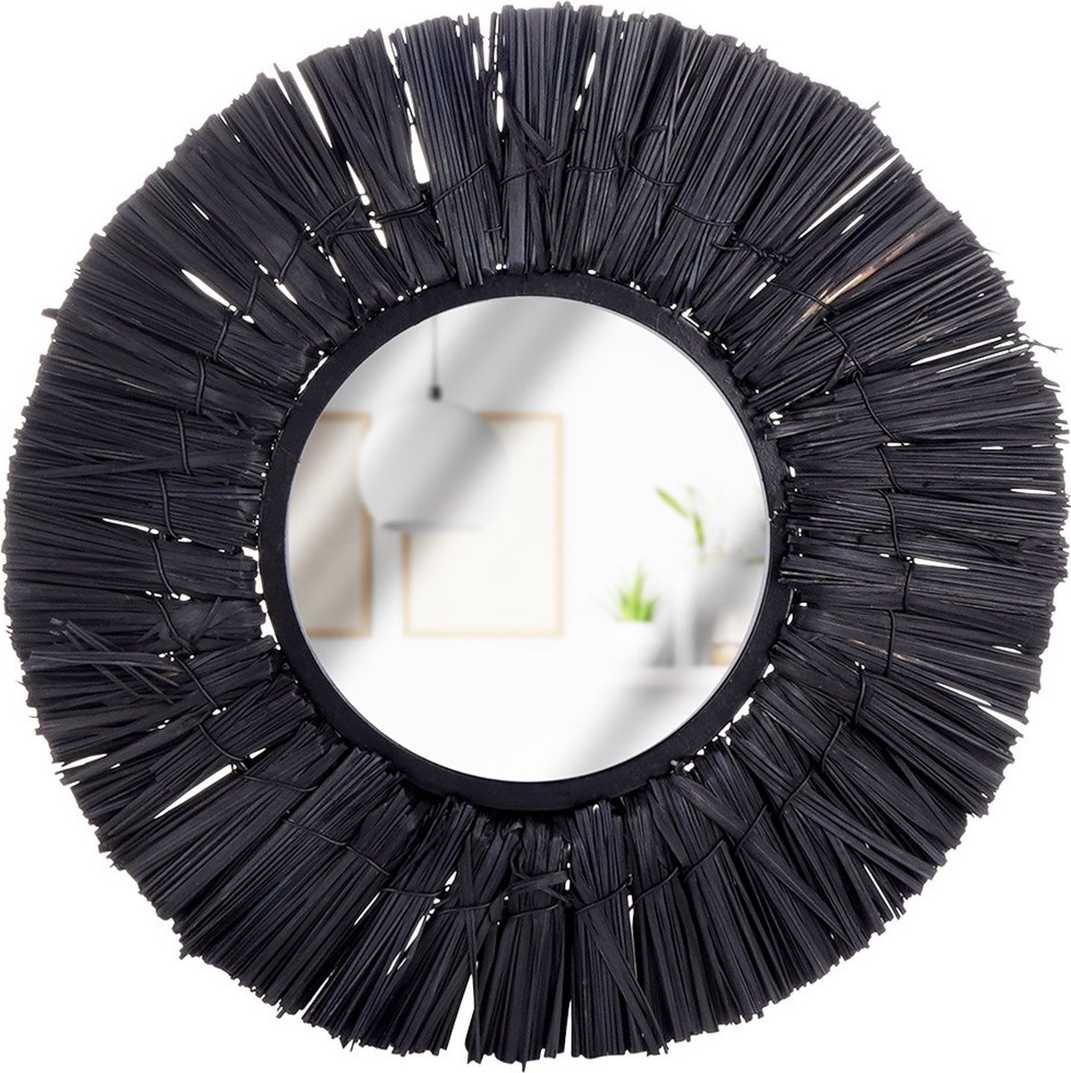 Wandspiegel Zwart Rond 32 cm - Spiegel