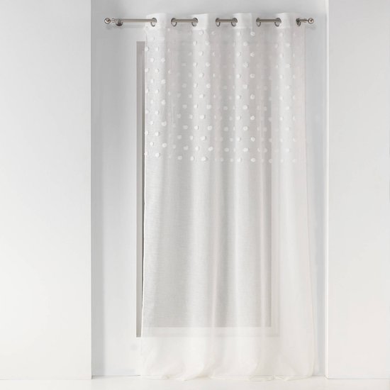 Rideau à œillets pour salon, 140 x 240 cm, blanc