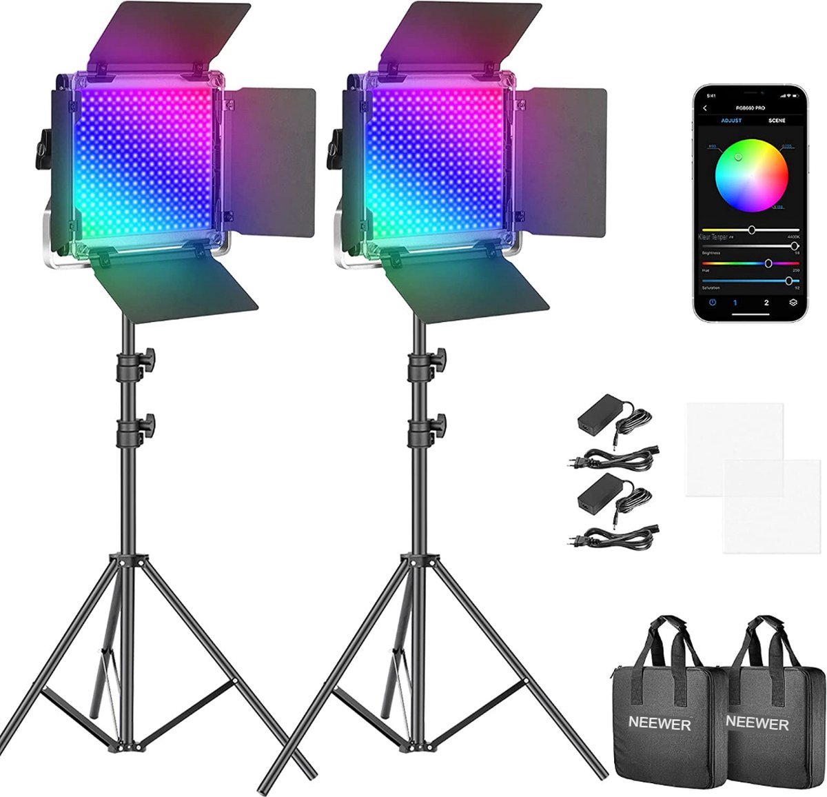 Bol.com 5-in-1 Draagbare Multi 40" x 60"/100 x 150CM Camera Verlichting Reflectoren/Diffuser Kit - Met Draagtas - Voor Fotografi... aanbieding