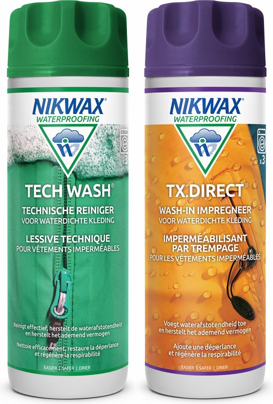 Foto: Nikwax tech wash tx direct voordeel set impregneermiddel wasmiddel 2pack 300 ml