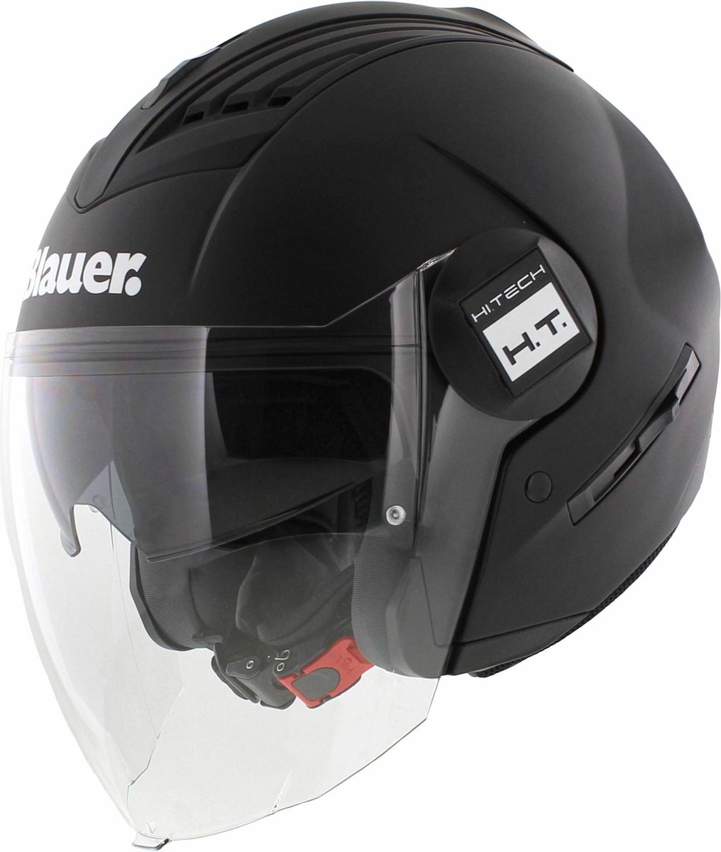 Blauer Real jet helm solid mat zwart S - Motorhelm / Brommerhelm