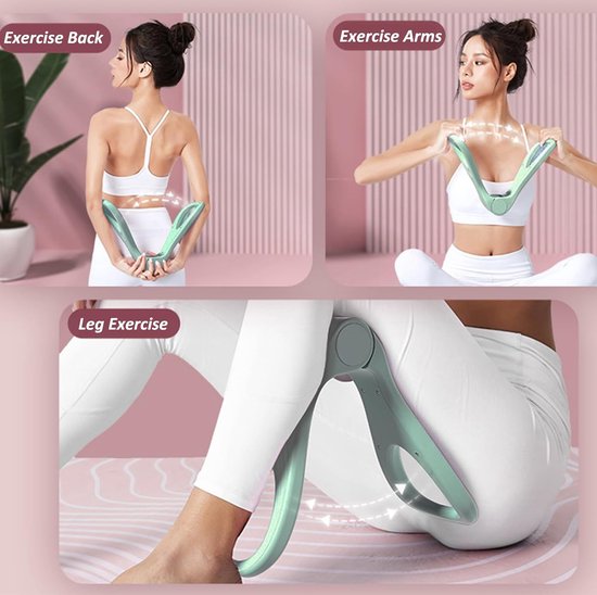 Dijtrainer 16KG Bekkenbodemtrainer voor Dames Vrouw Bilspiertrainer voor Thuis Herentrainingsapparatuur Fitnessapparatuur Sportapparatuur Thuis Bekkenbodemspiertrainer Bilspiertrainer(Roze