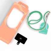 Cordon téléphonique lanière Casetastic fabriqué avec de véritables perles et perles Sweet Sea - Crochet robuste et durable - 125 cm - Vert