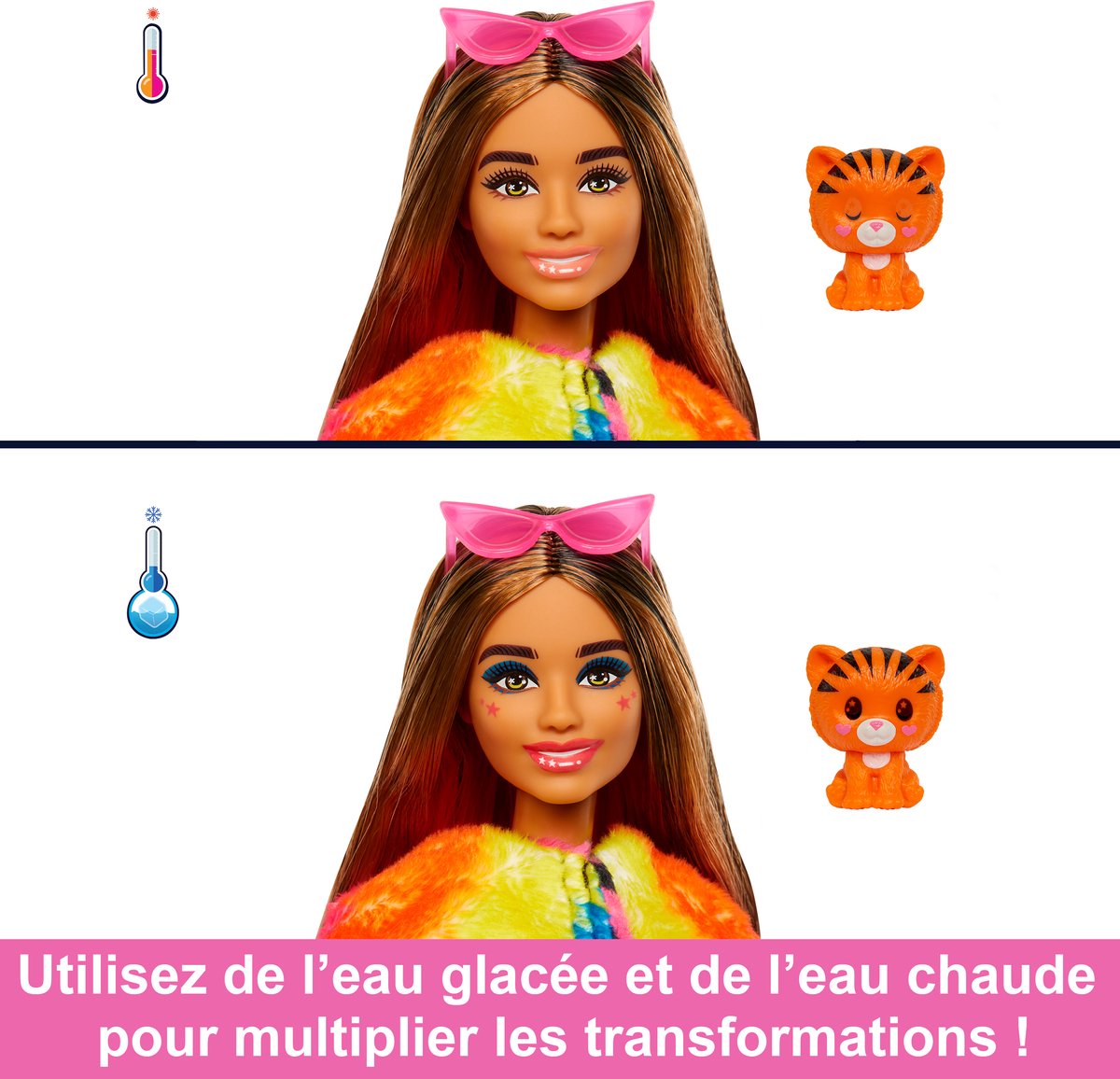 Barbie Cutie Reveal Jungle - Barbiepop - Tijger met verrassingsaccessoires — afbeelding 2