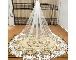 Bruidssluier - Sluier - Trouwen - Trouwjurk - 4 meter lang - Wit