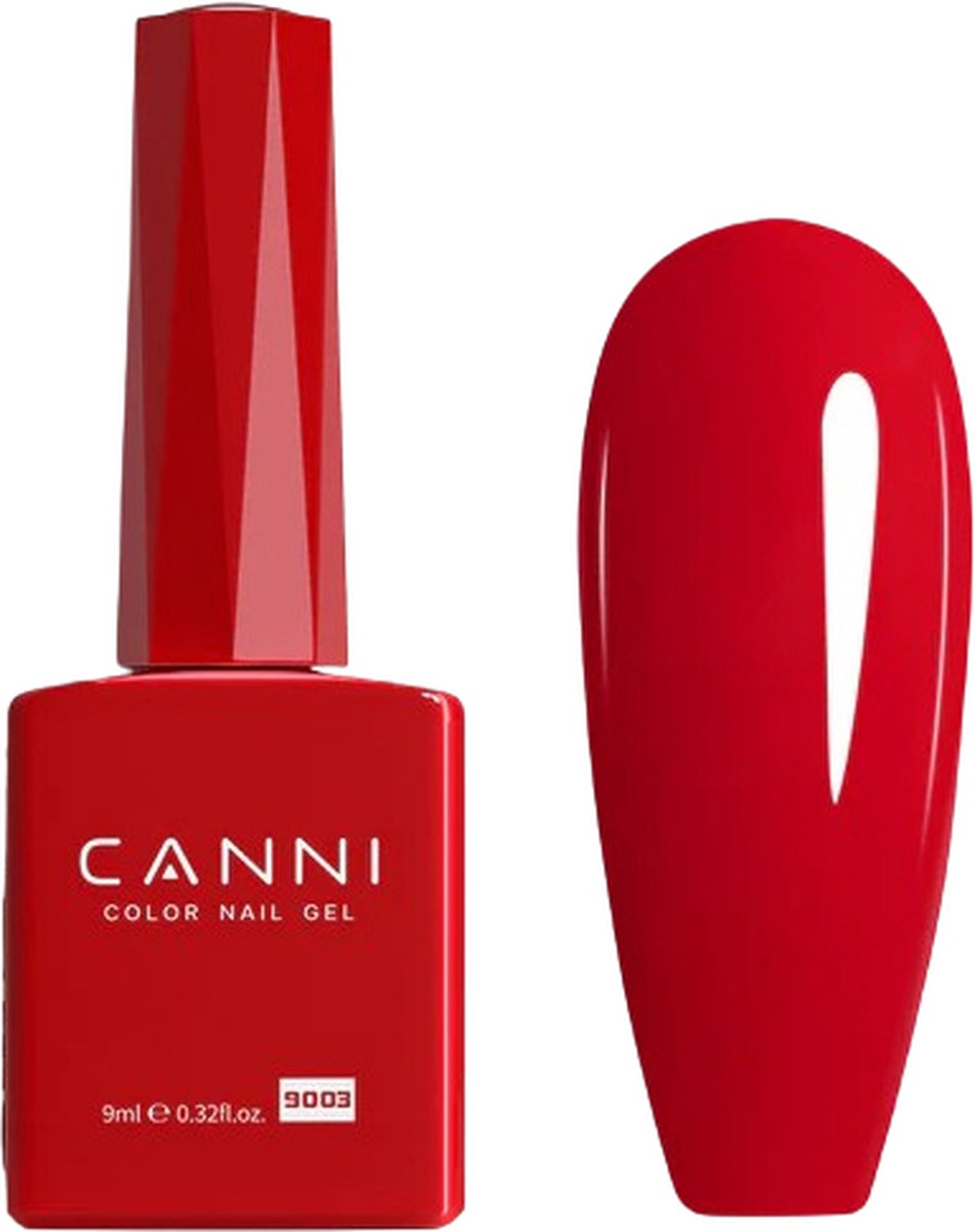 Canni UV Gellak Rood - 9 ml - Rode Gellak - Gellac Rood - Gellak Red - Gellak Kleuren - Canni Gellak - Gellak Nagellak