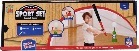 3-in-1 Tee Ball Set Voor Kinderen, Honkbal Tee Set Met Werpmachine Verstelbare Batting Tee Intrekbare Honkbalknuppel 6 Ballen Outdoor Speelgoed Cadeaus Voor 3