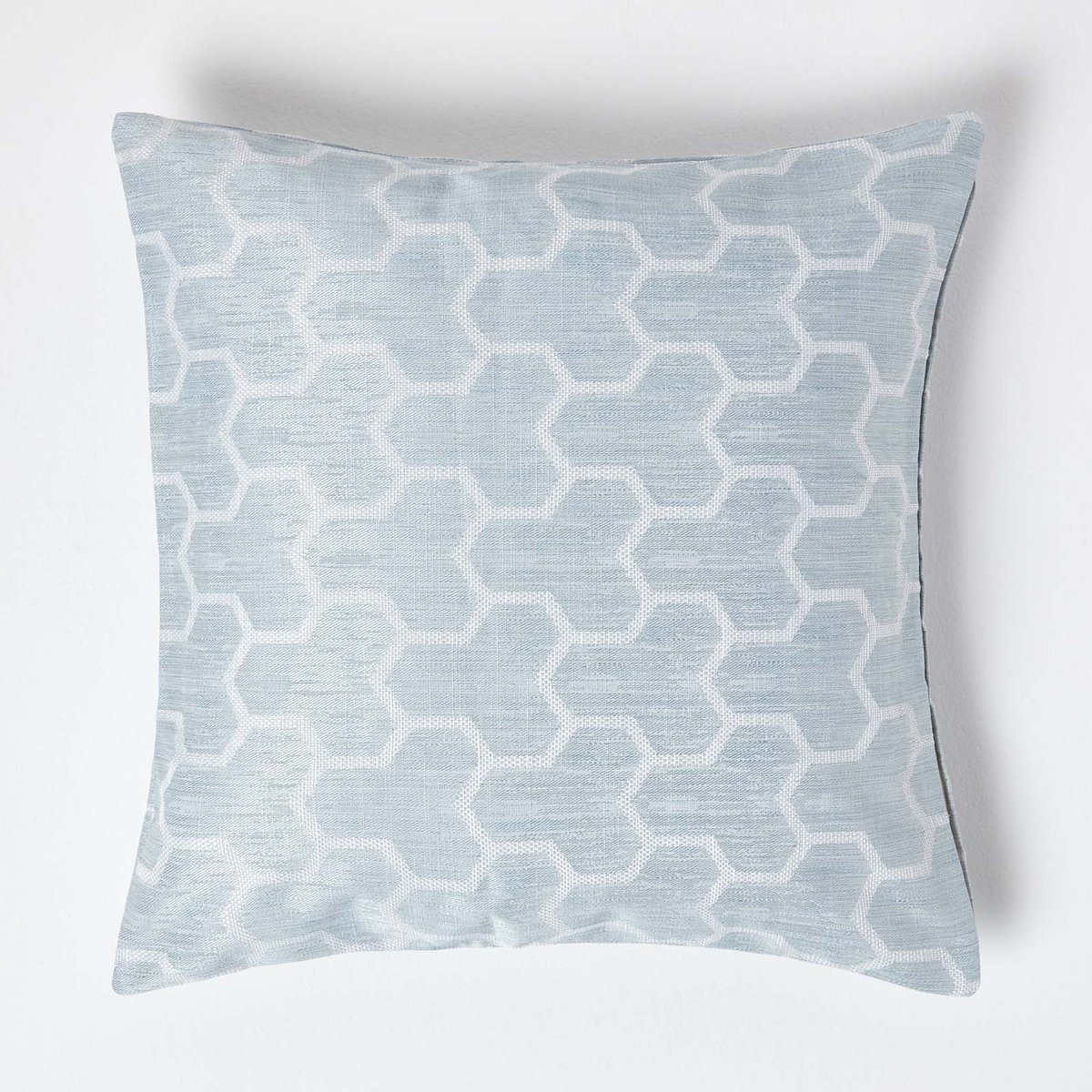 Homescapes Blauwe geometrische kussenhoes 45 x 45 cm