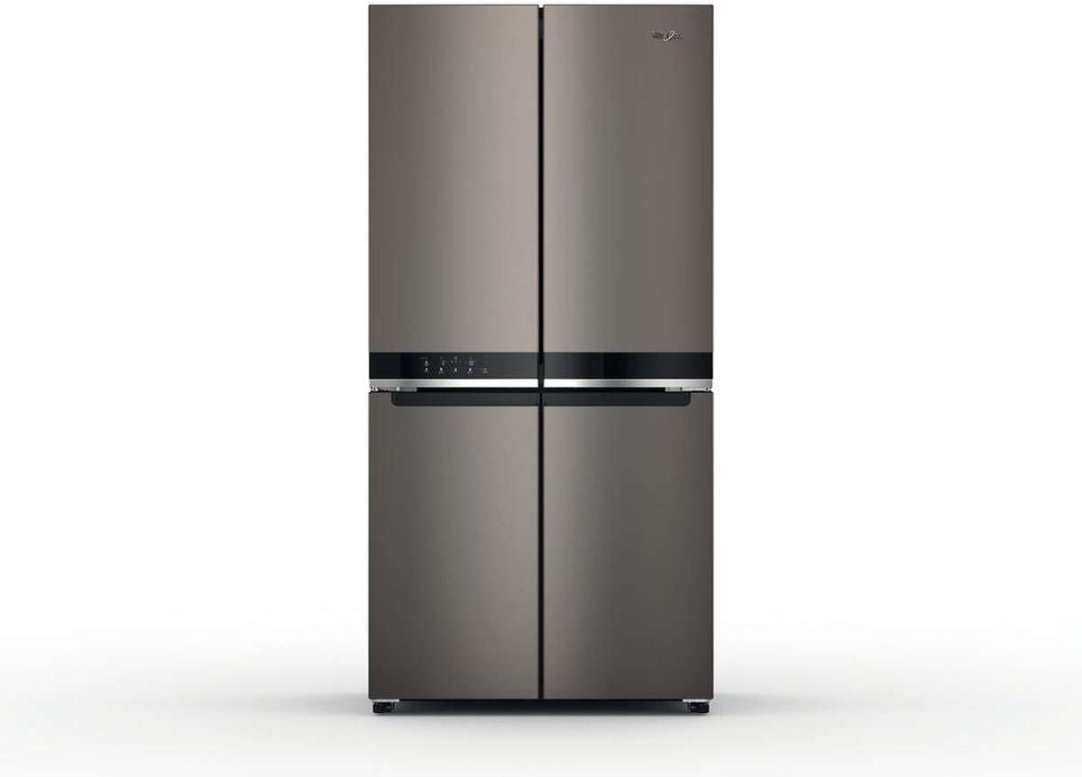 Whirlpool WQ9 U2BL EF, Vrijstaand, Amerikaanse deur, Zwart, Touch, LED, Glas