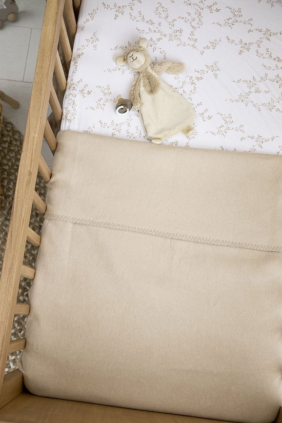 Meyco Baby Uni wiegdeken - geweven - sand - 75x100cm van Meyco — afbeelding 4