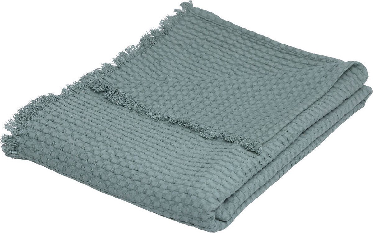 Katoenen bedsprei met franjes WIDDY, 130 x 180 cm